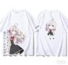 2026 Anime Girl Dual Sided T Shirt Silver Hair School Uniform Character Print Oversized Cotton Unisex And Unisex TShirt