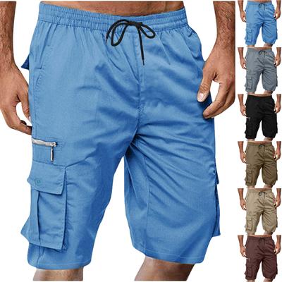 Herren Cargo-Shorts Lässige Passform Kordelzug Taille Cargo-Jogginghosen für Herren mit Taschen Baumwollshorts Herrenshorts für Herren