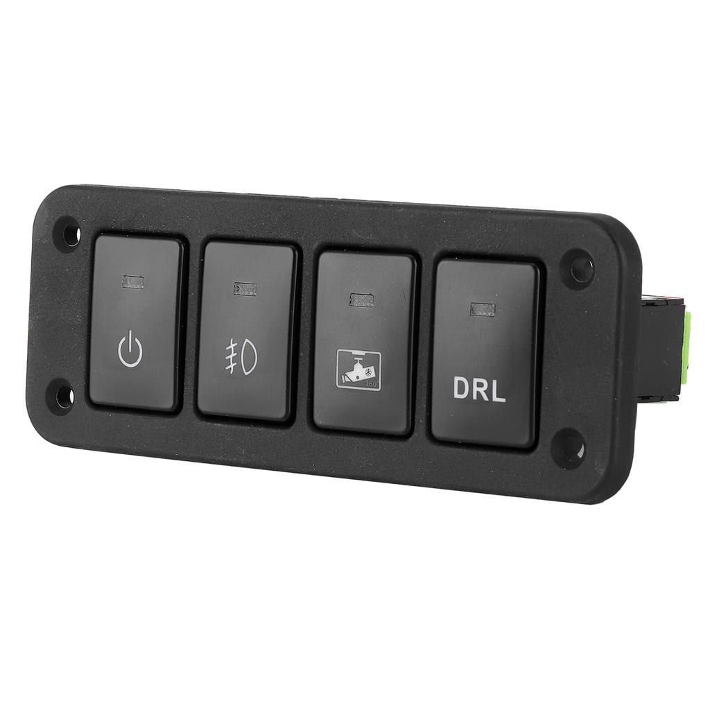 4 Gang Switch Panel Push Button for DRL LED Driving Recorder Fog Lamp 12‑24V Fit for Camry Yaris Highlander