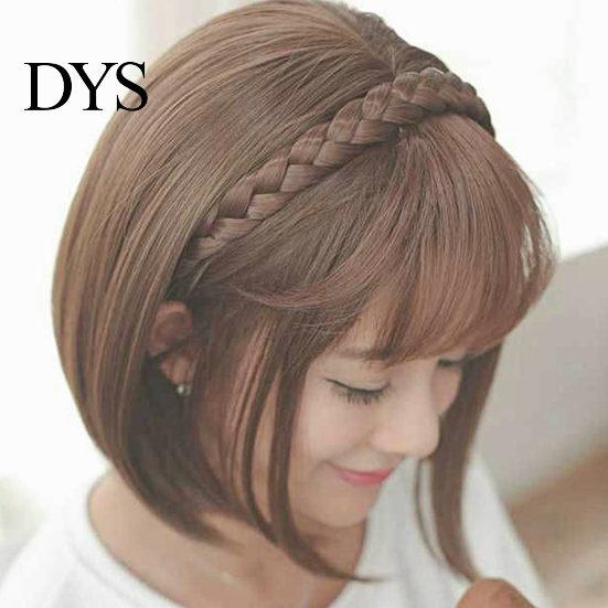 No Odor Wig Headband Realistic Braided Curled Hairpiece Bangs Decorative Natural Fake Hair Accessories