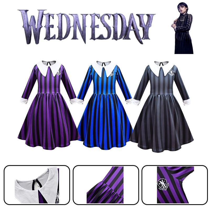 Wednesday Addams Costume Polyester School Uniform For The Addams Family