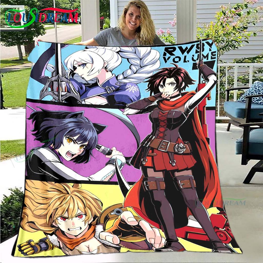 3D Fashion Cartoon R-RWBY Four Seasons Blanket Sofa Cover Travel Bed Plush Blanket Travel Office Break Blanket Gift
