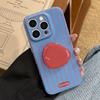 Red and Blue Striped IPhone 16/17 Phone Case/15 Pro Max Film Retro Personalized Stand