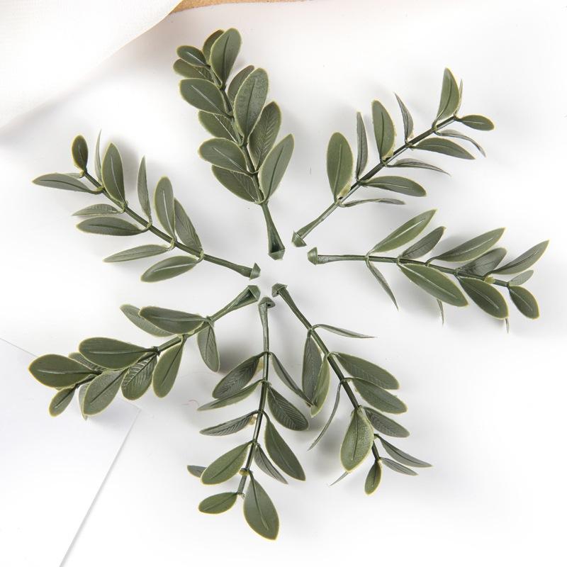 30/50PCS Artificial Plants Leaf Wedding Party Home Decor DIY Wreath Cake Candy Box Accessories Autumn Christmas Decoration