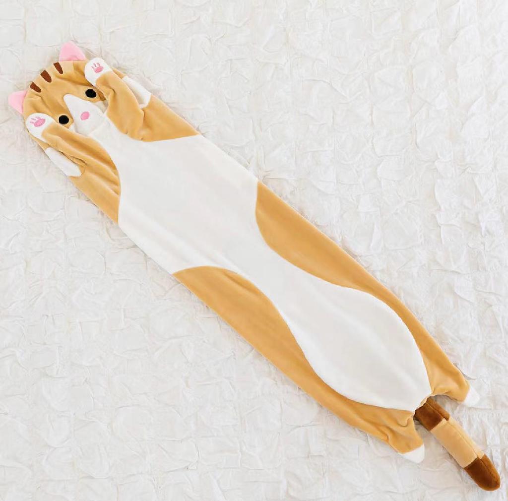 Large Plush Cat Pillow - Long Strip Sleep Companion & Birthday Gift for Girls