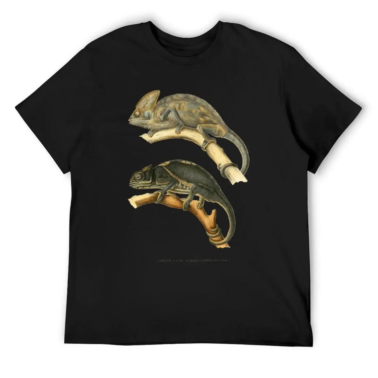 Футболка с научной иллюстрацией хамелеона аниме одежда летняя рубашка смешные футболки мужские футболки S