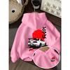 Voiture de sport japonaise Impression japonaise Pull à capuche décontracté et confortable pour enfants Style cool Pull à manches longues pour enfants