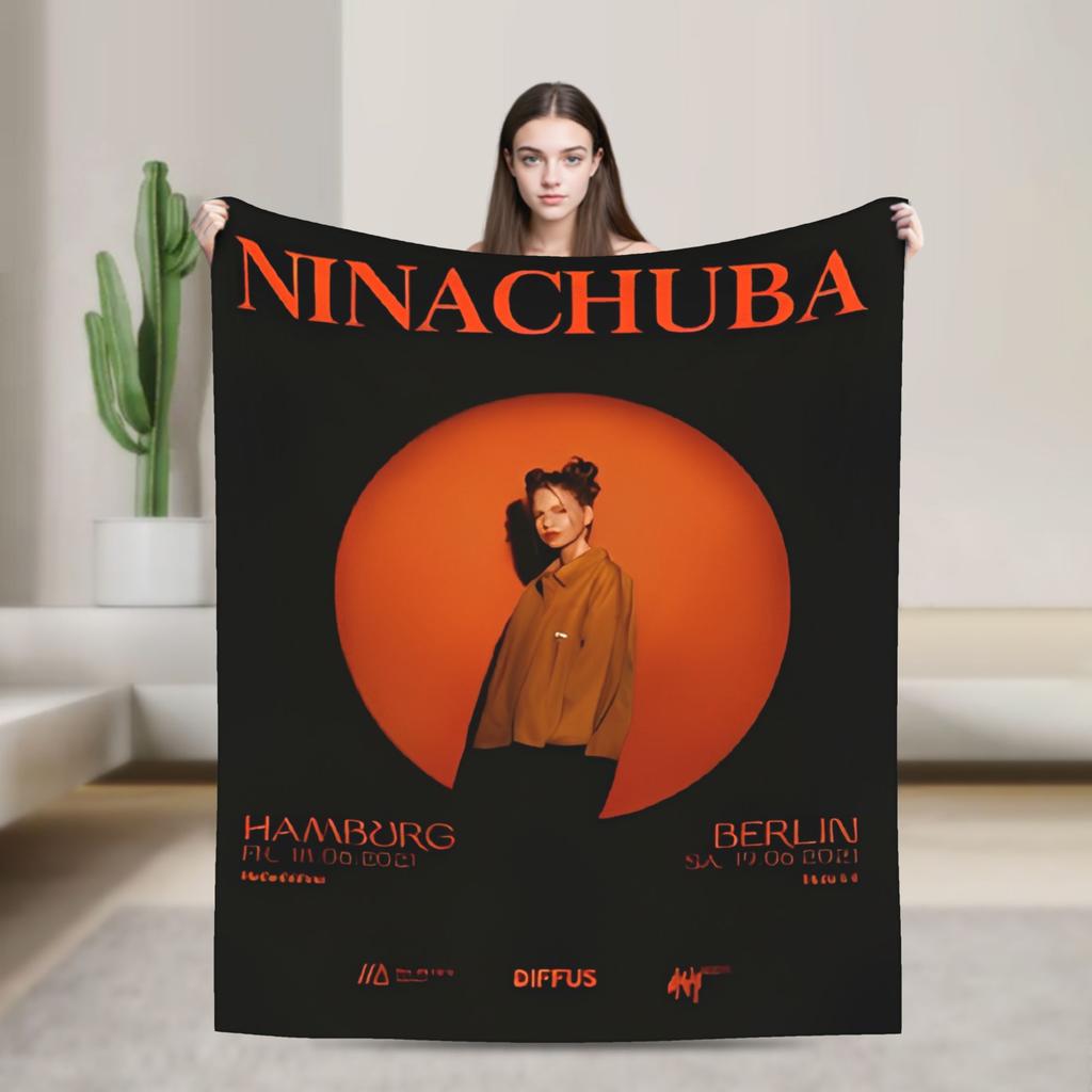 Nina Chuba Musik Sänger Decke Weiche Bedruckte Plüschdecke für Kinder Erwachsene Outdoor Flanell Bettdecke Bettbezug