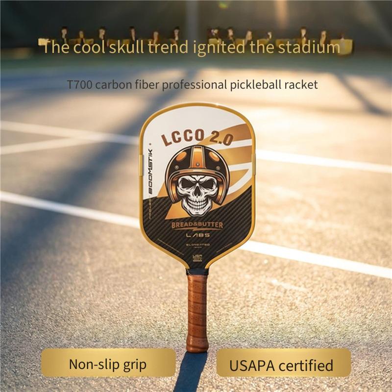 Premium Black Gold Pickleball Paddle LCC0 2.0 Toray T700 Carbon Fiber EPP Core High Rebound Quiet Sports Racket for Indoor Outdoor Play