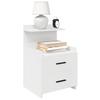 Nightstand with 2 Drawers White 40 x 36.5 x 62 cm
