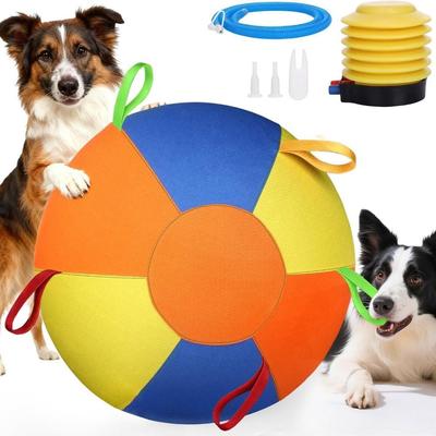With Straps Dog Training Ball Inflatable Calming Jumbo Ball Herding Ball for Dogs Border Collie