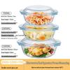 Microwave-Safe Glass Food Storage Bowl with Lid