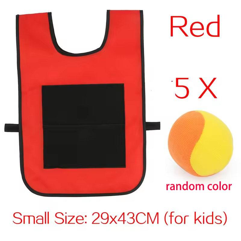 Outdoor Sport Game Props Vest Sticky Jersey Vest Game Vest Waistcoat With Sticky Ball Throwing Toys For Children Kids Sports Toy