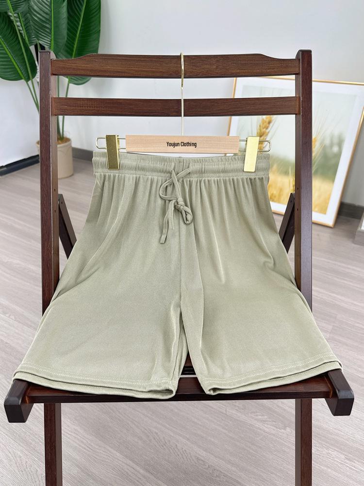 High-Waist Women's Summer Ice Silk Shorts