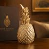 Gold Pineapple Figurine Big Size Artificial Pineapple Rustic Resin Sculpture  for Living Room
