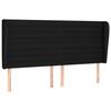 VidaXL Tête de lit avec oreilles Noir 203x23x118-128 cm Tissu3118120