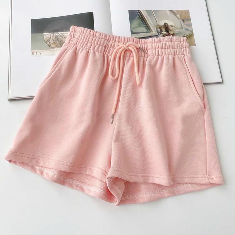 Shorts de Pierna Ancha de Color Sólido de Cintura Alta para Mujer de Verano – Tallas Grandes, Ligeros, Corte Holgado, Estilo Deportivo Casual