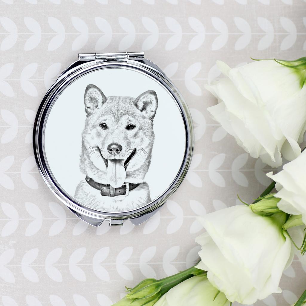 Shiba Inu, Japanese Small Size Dog – Pocket mirror with a dog, personalized mirror for a purse | Art-Dog