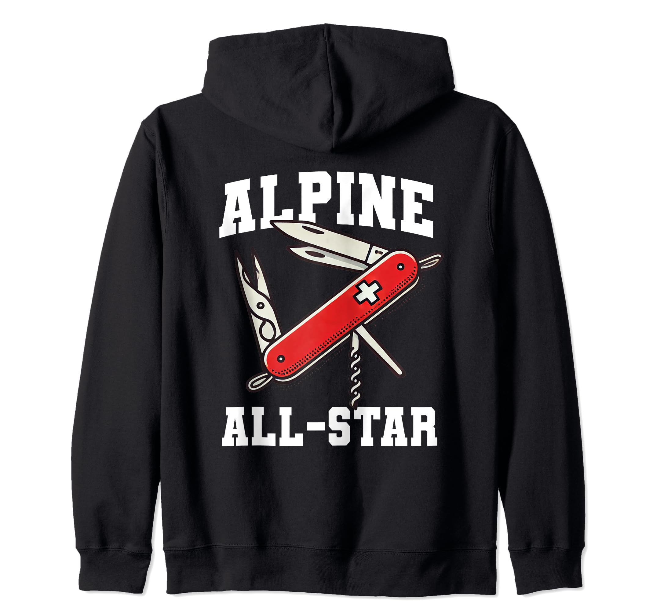 

Alpine All Star Смешная швейцарская армейская одежда с капюшоном на молнии - чёрный