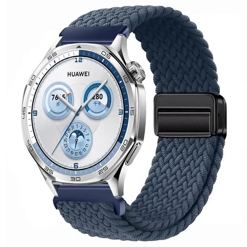 22mm 20mm Braided Nylon Strap For Huawei Watch GT5-4-3-2 Pro 46mm Samsung Watch 7/6/5/4 Magnetic Bracelet For Amazfit GTR4 Band