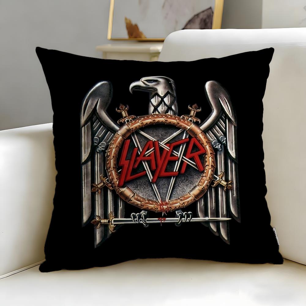 classic band Slayer Cushion Cover Soft & Easy-Wash Pillow Case – Versatile for Couch, Bed, Travel and Office