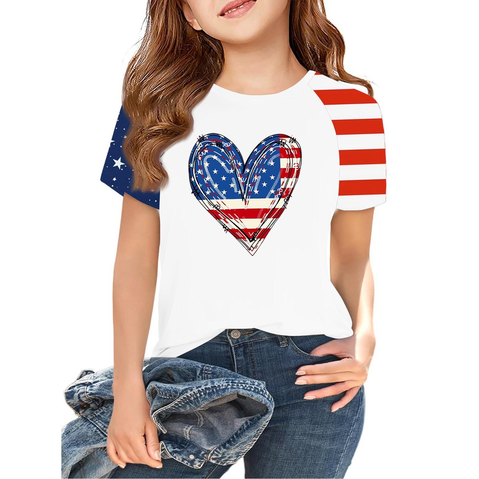 

Топи для молоді, дитячі, для хлопчиків і дівчаток, 2-10 років, з круглим вирізом, з коротким рукавом, модні топи 140