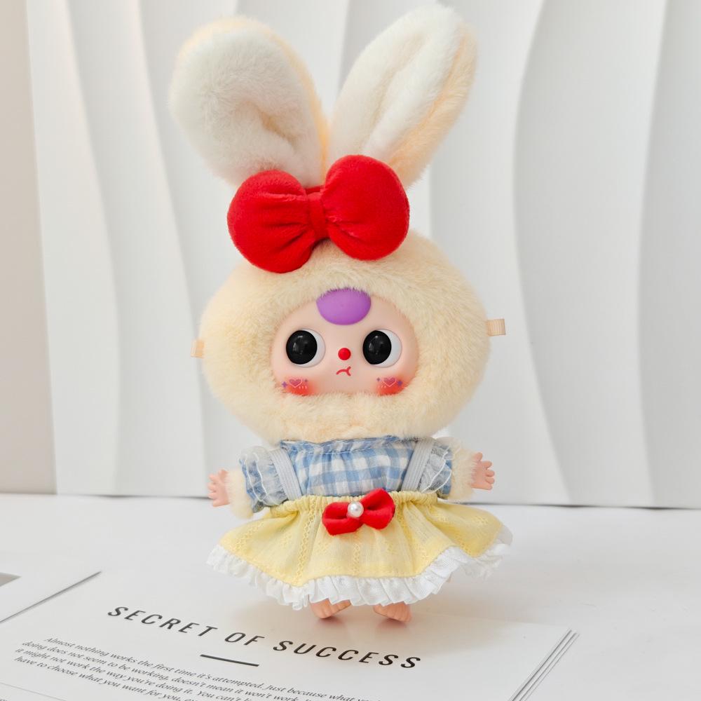 Macaron Little Rabbit Doll Clothes: Cute Pendant, Outfit for 3-Year-Old, Blind Box Edition
