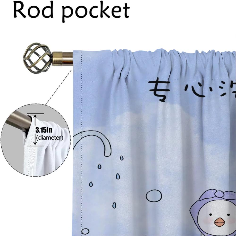 Curtains for Living Room Curtain for Room 2 Panel Warm Happy Little Things Halloween Decoration Home Interior Curtains Partition