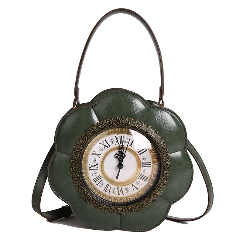 Women's bag fashion personality clock messenger bag European and American creative clock shape three-dimensional portable shoulder bag