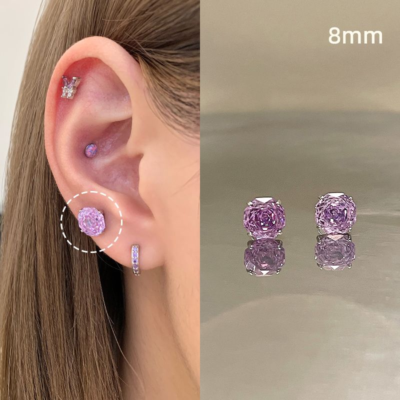 Ringring Store Medical Titanium Steel Ear Studs Edge Buckle Loop Bone Nail Earring Ear Bone Pin Titanium Alloy Earrings Earrings Female