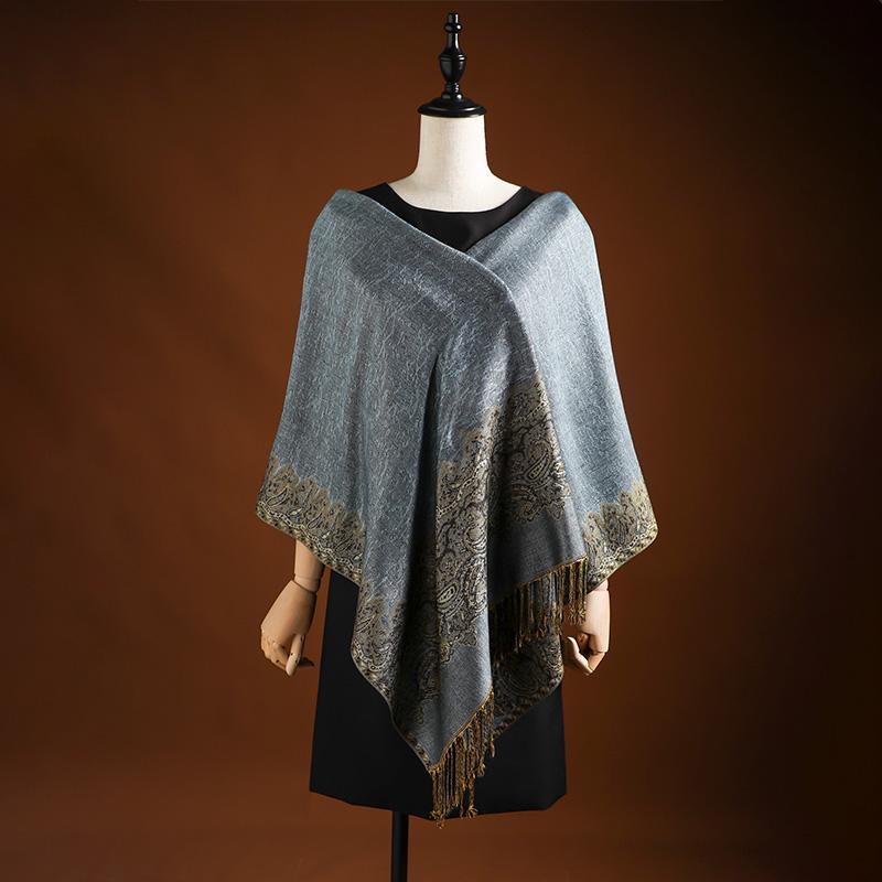 Luxus Winter Paisley Schal Damen Kopftuch Wickeltuch Warme Herbstschals Design Druck Damen Foulard Baumwollstolen Schal