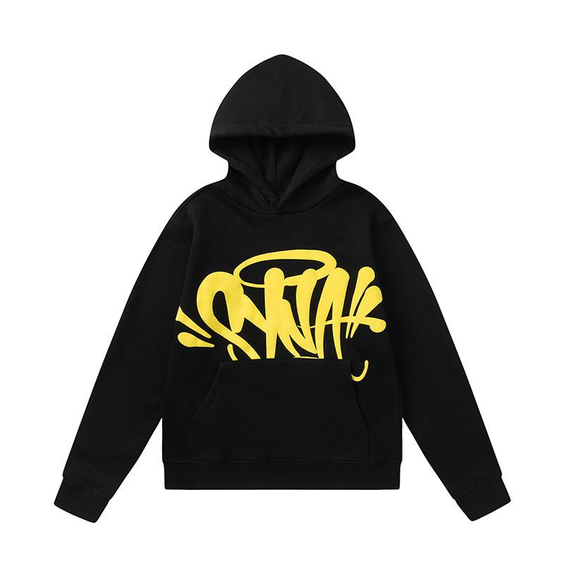 SynaWord American Trendy Brand Loose Sweater Hoodie Sweatpants Y2K Men's and Women's Hip-hop Street Couple Casual Suit