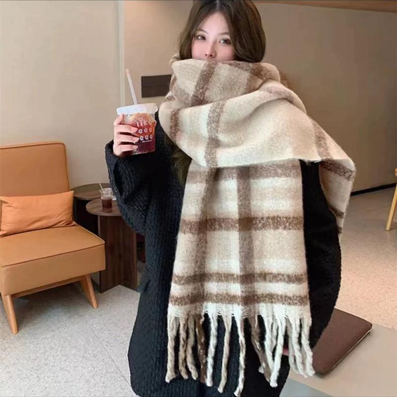 Women's European and American Style Long Fringe Mohair Scarf - Warm Autumn/Winter Shawl & Neck Warmer