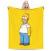 S-Simpsons Homer Donut Pattern Bedding Throws Soft Cozy Trend Blanket  For Couch Chair Camping Flannel Bedspread Bed Cover