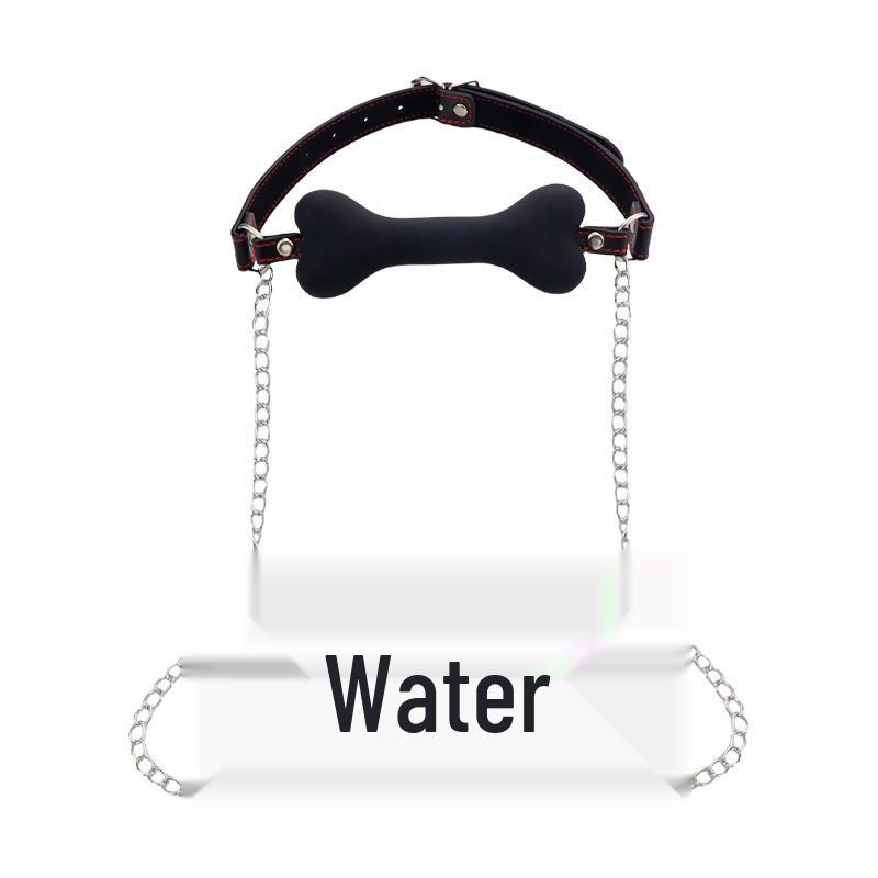 Adult Bone Gag with Chain and Nipple Clamps