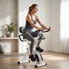 Folding Exercise Bike, Kinomap 3-in-1, Bluetooth, Zwift, 105 x 53.5 x 109 cm, White