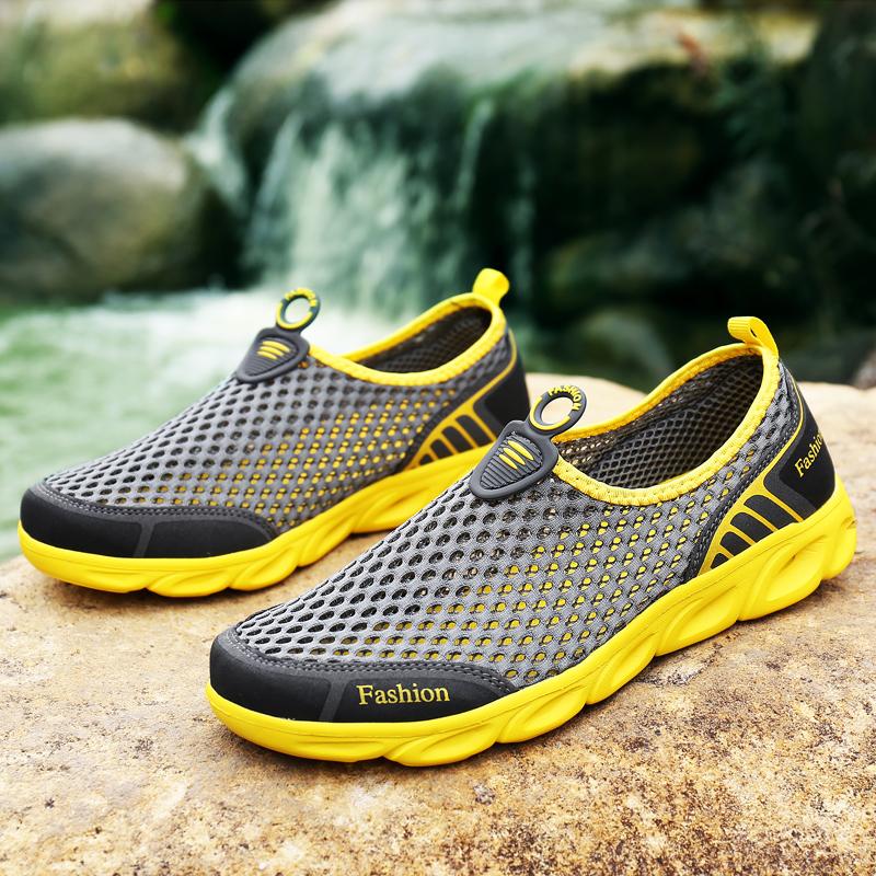 New Breathable Men's Mesh Shoes Hole Shoes Summer
