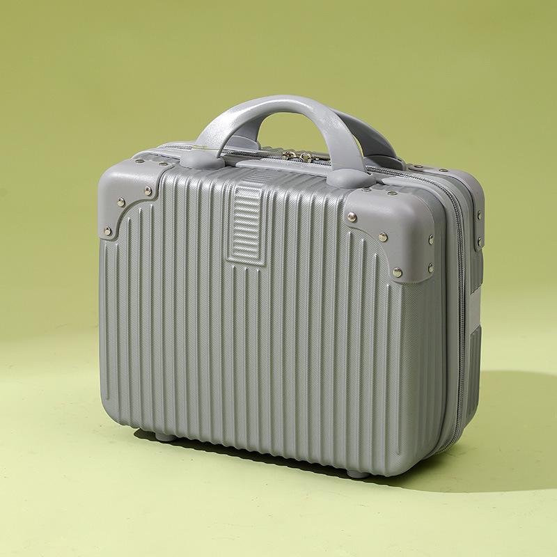 Personalized 14" Mini Makeup Suitcase: Ultra-Light Handbag with Small Gift Box and Password Lock.