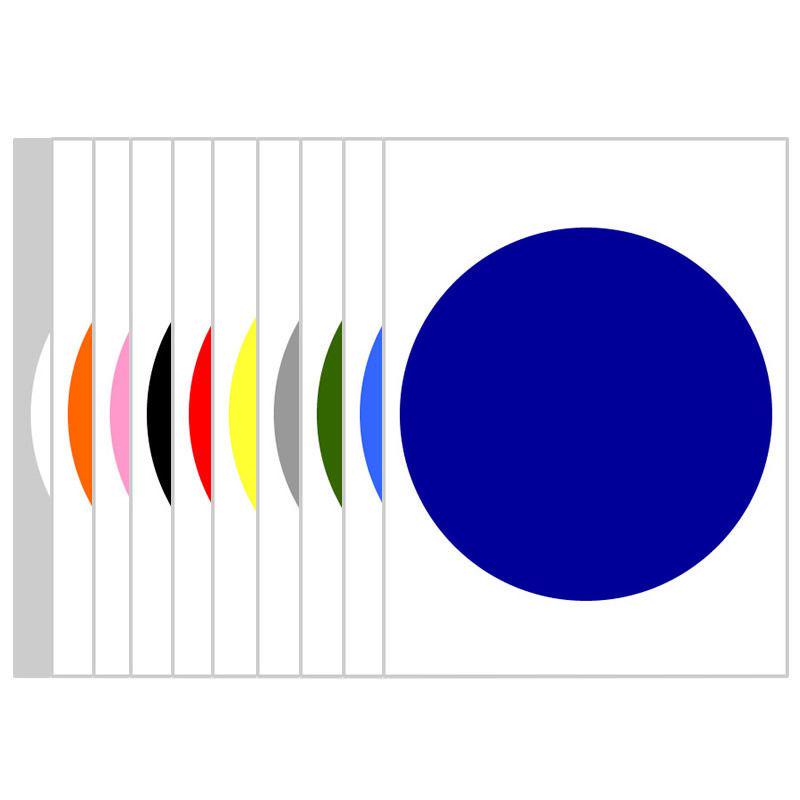 10 Colors Mixed Polka Dot Round Label Stickers: Small & Large, Red, Yellow, Blue, Green, Pink, White, Black, Orange