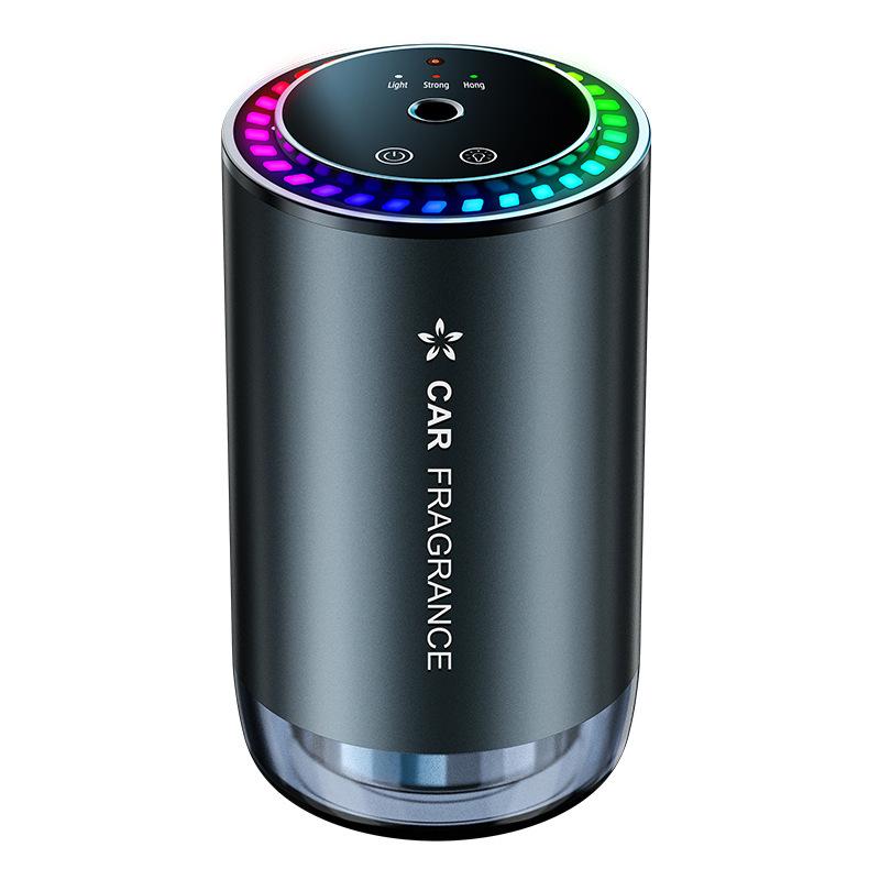 AI Car Aroma Diffuser with Colorful Starry Sky, Three-Speed, and Voice-Controlled Lighting for Men With pickup light + Charming Encounter 50ml