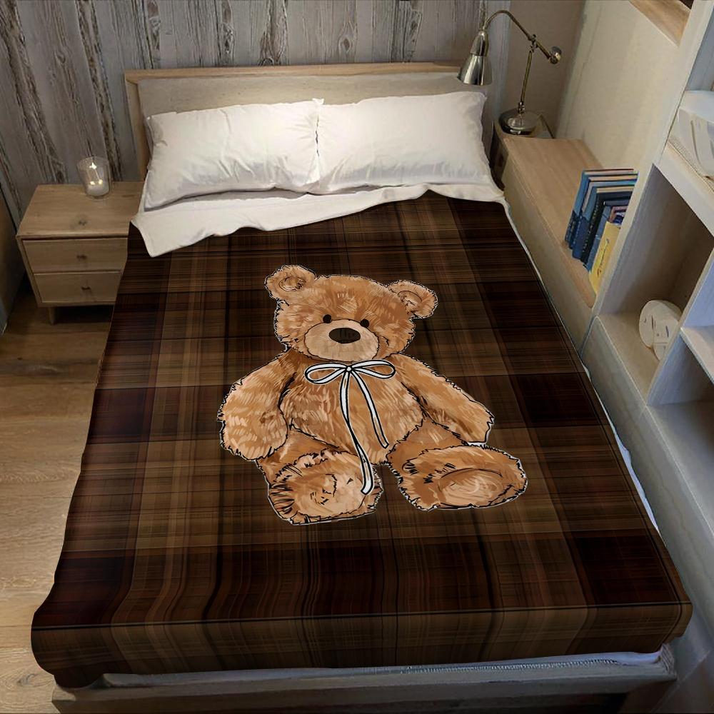 Tartan Teddy Umarmung Flanelldecke Warm Weich Halloween Weihnachten Sofa Warm Gemütlich Dekoratives Dekor Geschenk für Alle Jahreszeiten
