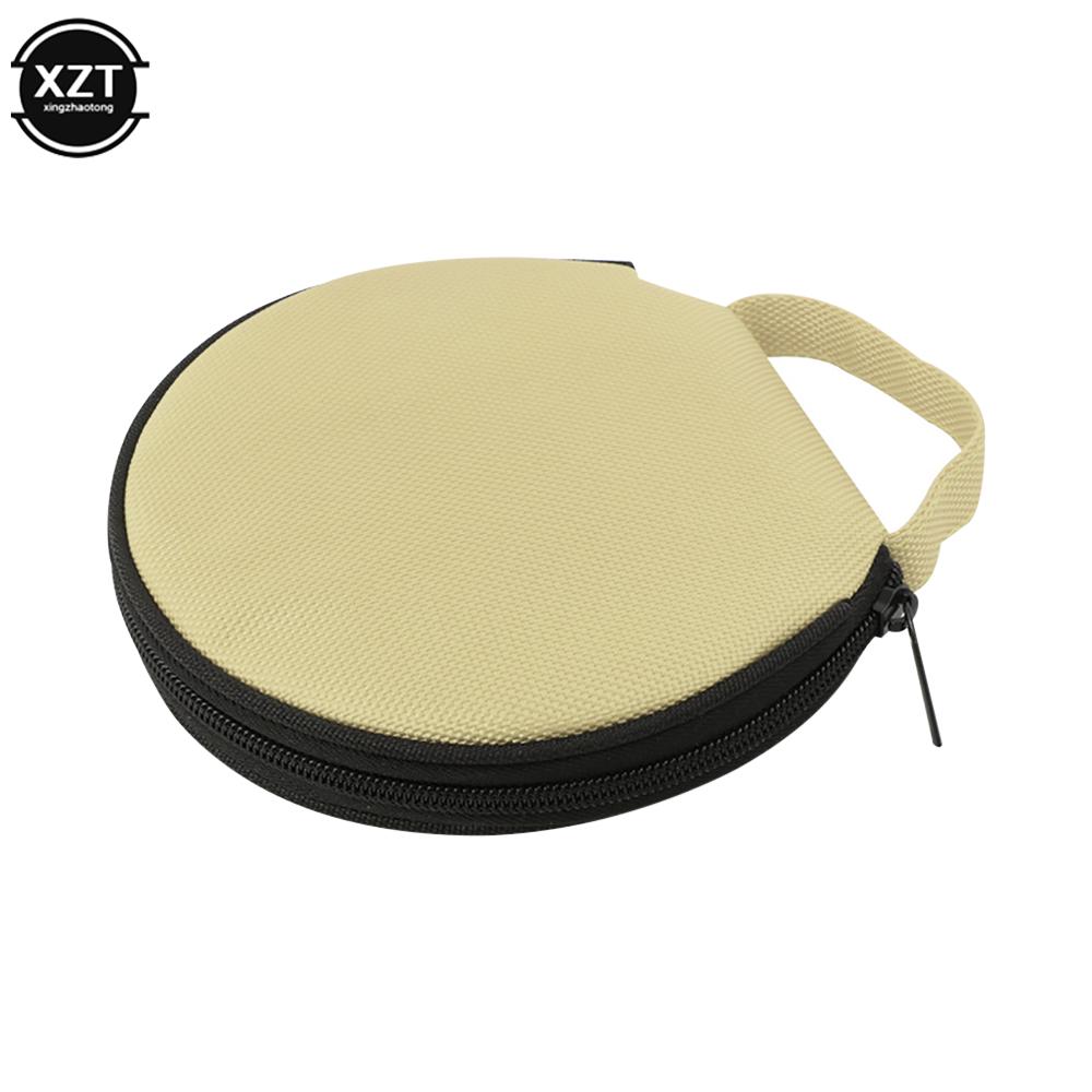 1pcs Portable CD DVD Case 20P Capacity Oxford Cloth CD Storage Bag Round Holder with Zipper for Home Car CD Box Bag