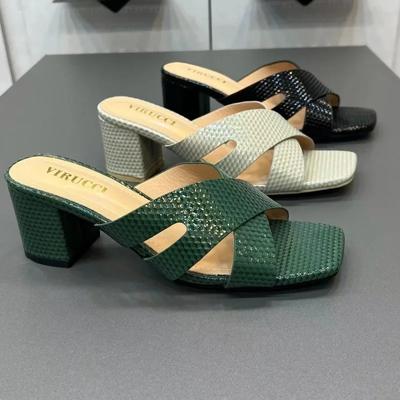 Fashion Women Shoes Sexy Soft Leather Female Flipflop Slippers Summer Fashion Heels Slides Shoes For Girls Comfortable Sandals