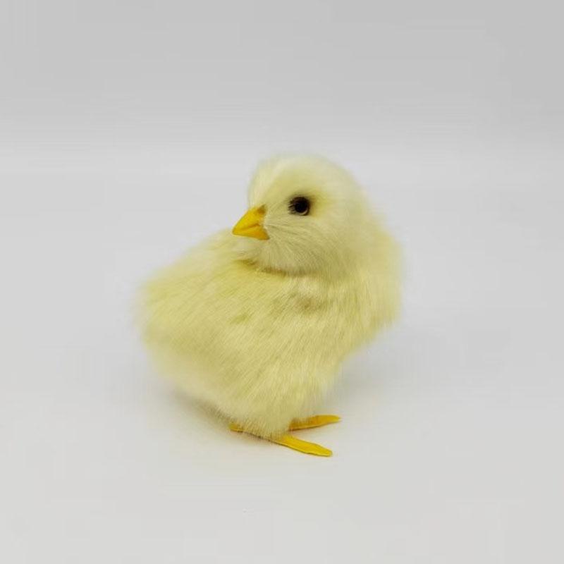 Mini Sne Model Lovely Doll Easter Plush Chick Kids Toy Lifelike Bird Simulation Furry Chicken Home Party Decorations
