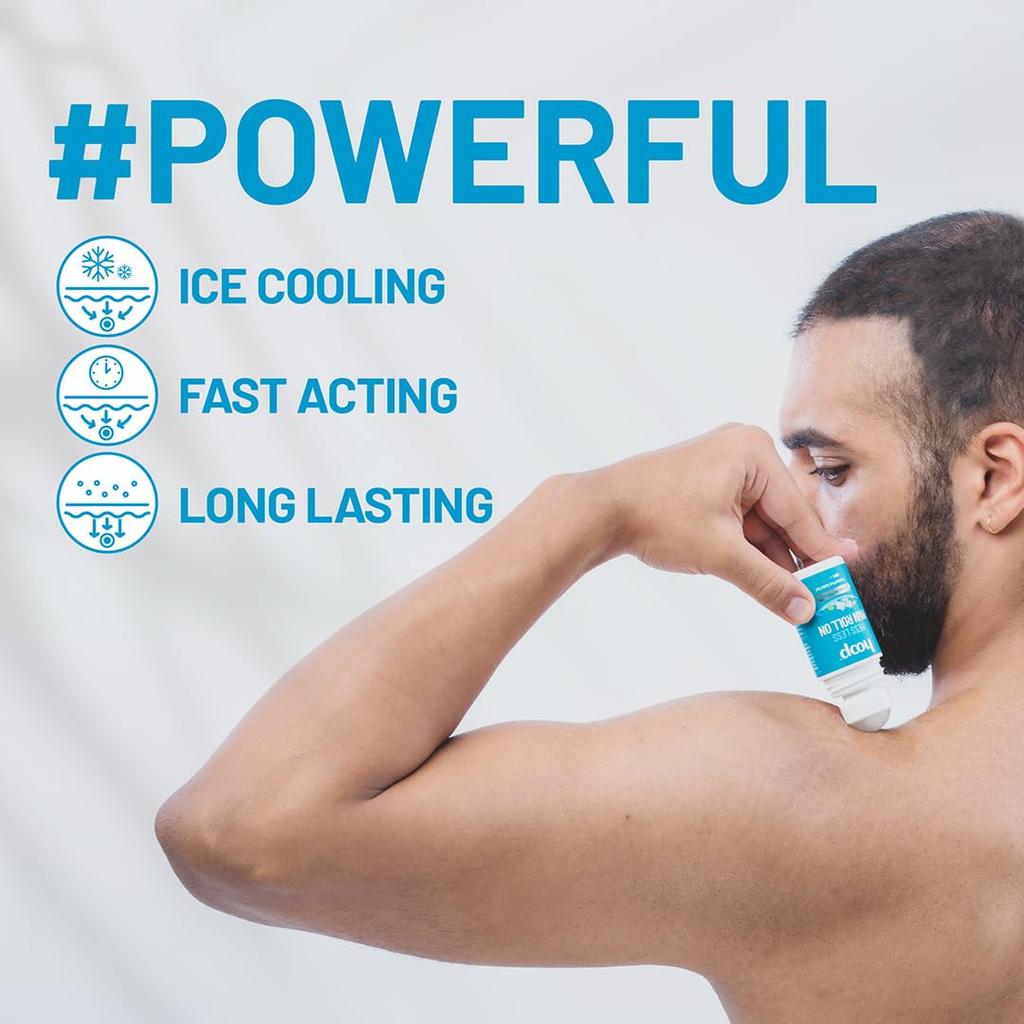 hoop Pain Relief Roll On 50 ml Pack | Cooling Muscle Pain Relief for Back, Leg, Shoulder, Knee, Neck, Sports Injuries