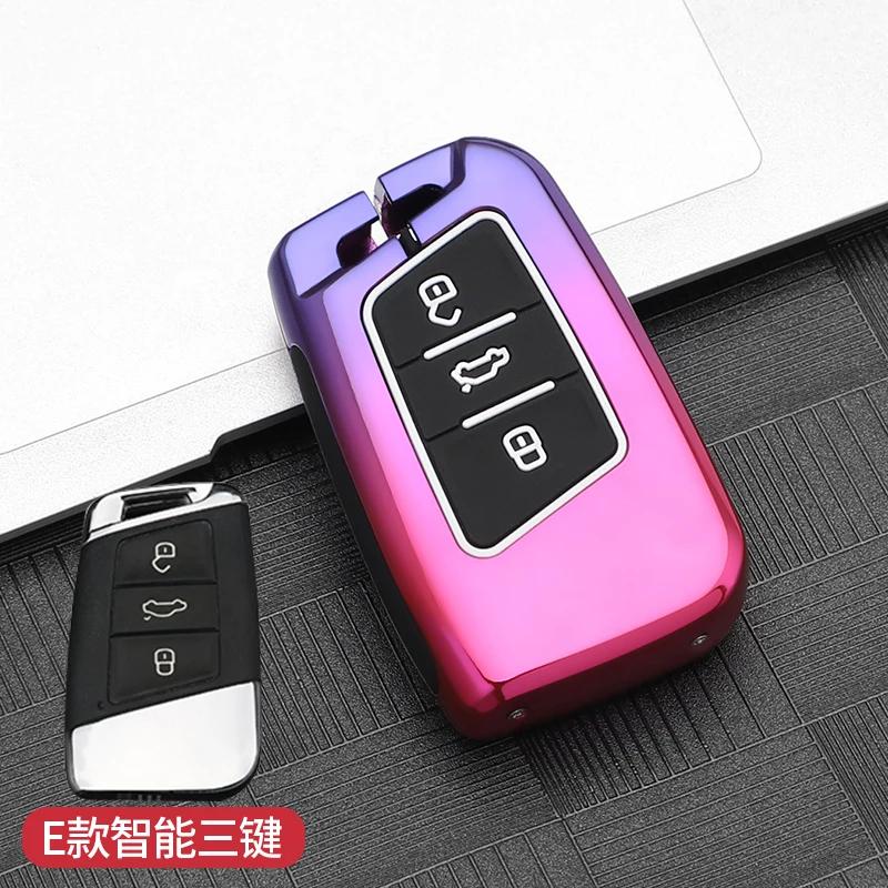 Interior Mouldings Car Remote Key Case Cover Protector Shell for VW Volkswagen Magotan Passat B8 Skoda Superb Kodiaq A7 Tiguan M