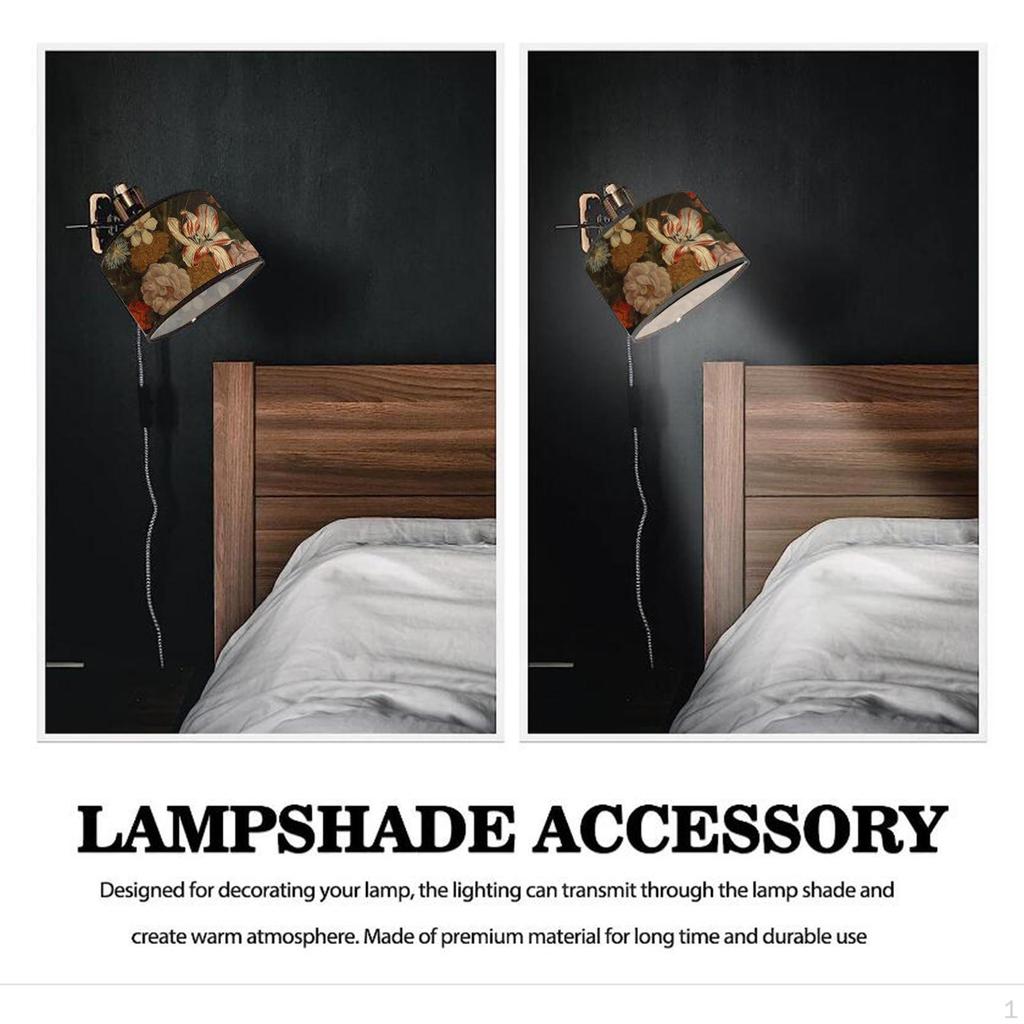 Bamboo Drum Shade for Table Lamps In Bedroom