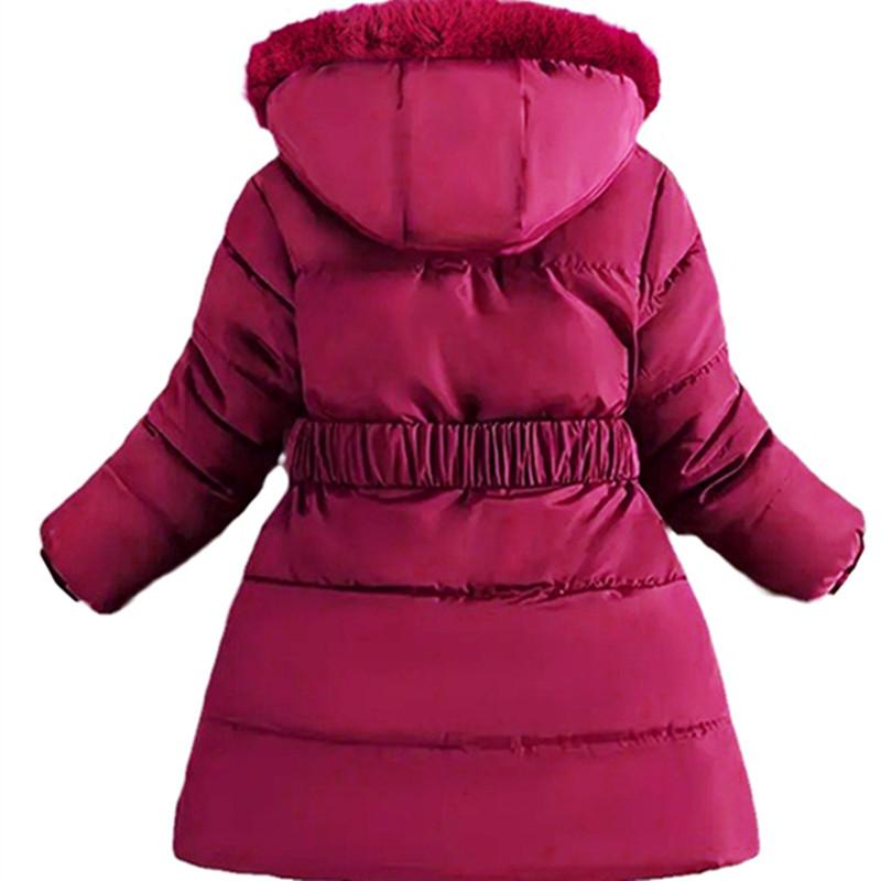 Girls Warm Winter Coat Fleece Lined Thick Long Jacket Kids Outerwear