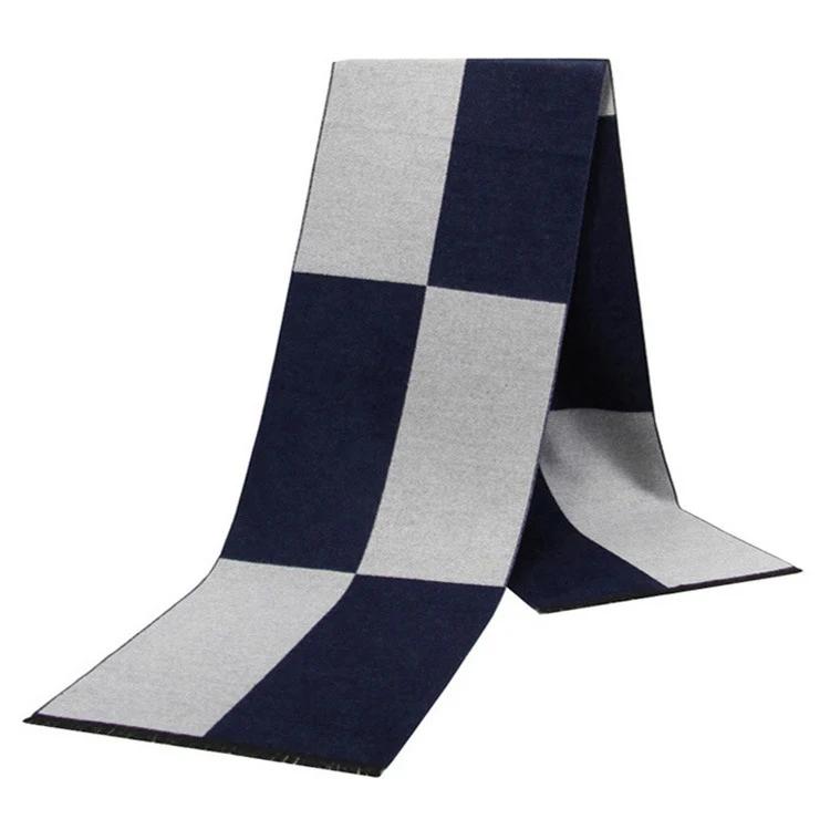 Luxury Scarf Man Winter Warm Wool Scarf for Men Cashmere Scarves Casual Plaid Male Long Pashmina Outdoor Shawls Man Muffler Gift