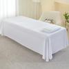 Lenzuolo sotto con angoli in cotone morbido e delicato sulla pelle, con foro centrale - Design minimalista per centri massaggi
